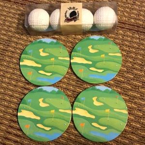 Golf coasters and golf ball soap